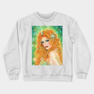 Fire and Ice mermaid by Renee Lavoie Crewneck Sweatshirt